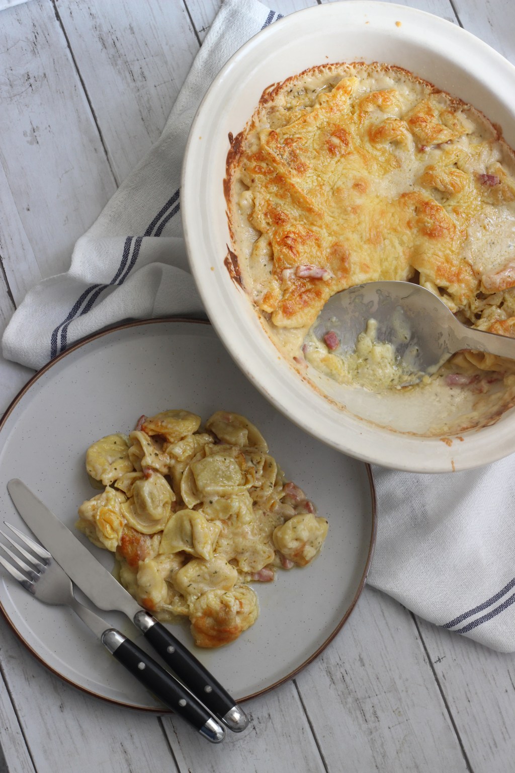 Four cheese tortelloni and panchetta bake ~&nbsp;Recipe